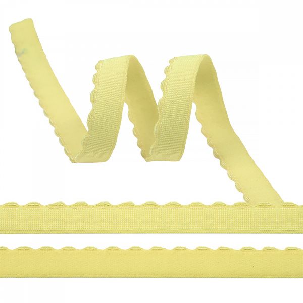 Резинка бельевая (отделочная) становая 12.0 мм / 50 метров, ЕТ1 пастельно-желтый F108