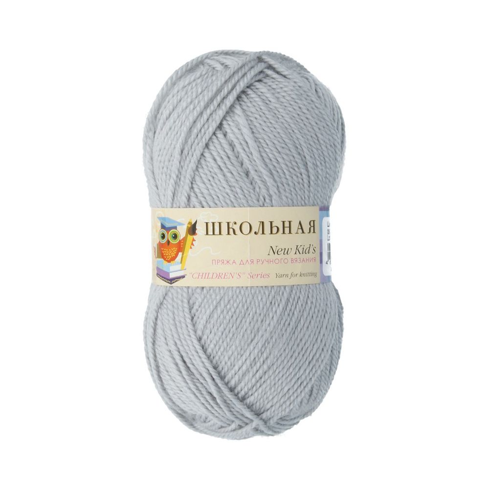 Пряжа Пехорка Школьная / уп.5 мот. по 50 г, 150 м, цв.008 св.серый