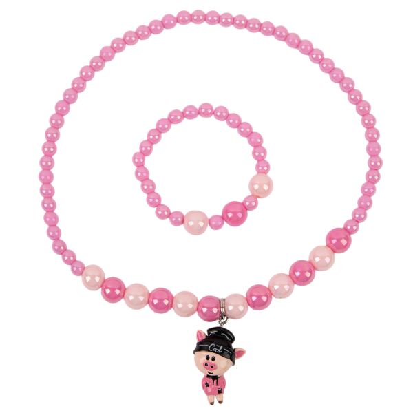 Набор детской бижутерии, 10 шт, №09 свинка, Cherry Mary J3004