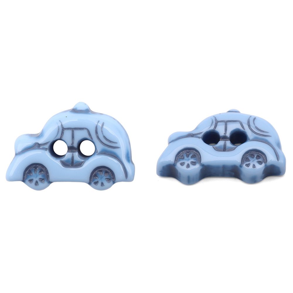 Пуговицы детские Машинка 30L (19мм), пластик (голубой), 50 шт, Б30(3.02-997-19)