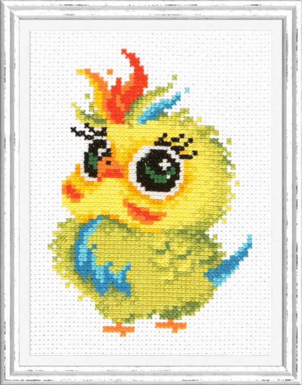 Набор для вышивания нитками Чудесная игла, Попугайчик 11х16 см