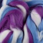 Шерсть для валяния (до 29 мкр), 50 г. 6101 белый/голубой/сиреневый, Gamma MY-050