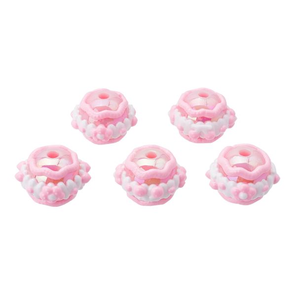 Бусины акриловые лэмпворк 16х20 мм, 5 шт, Astra&Craft (розовый), 1AL155