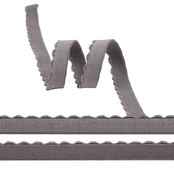 Резинка бельевая (отделочная) становая 12.0 мм / 50 метров, ЕТ1 шиншилла S222