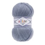 Пряжа Alize (Ализе) Lana Gold 800 / уп.5 мот. по 100 г, 800м, 221 светлый джинс меланж A