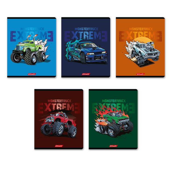 Тетрадь ученическая общая, твин лак, A5+ 48 л. на скобе, белизна 100%, 10 шт, клетка, 000323 Спорткар, Светоч 48ТСК5_8_3_1