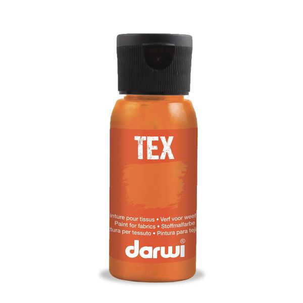 Краска для ткани Darwi TEX, 50 мл, 752 оранжевый