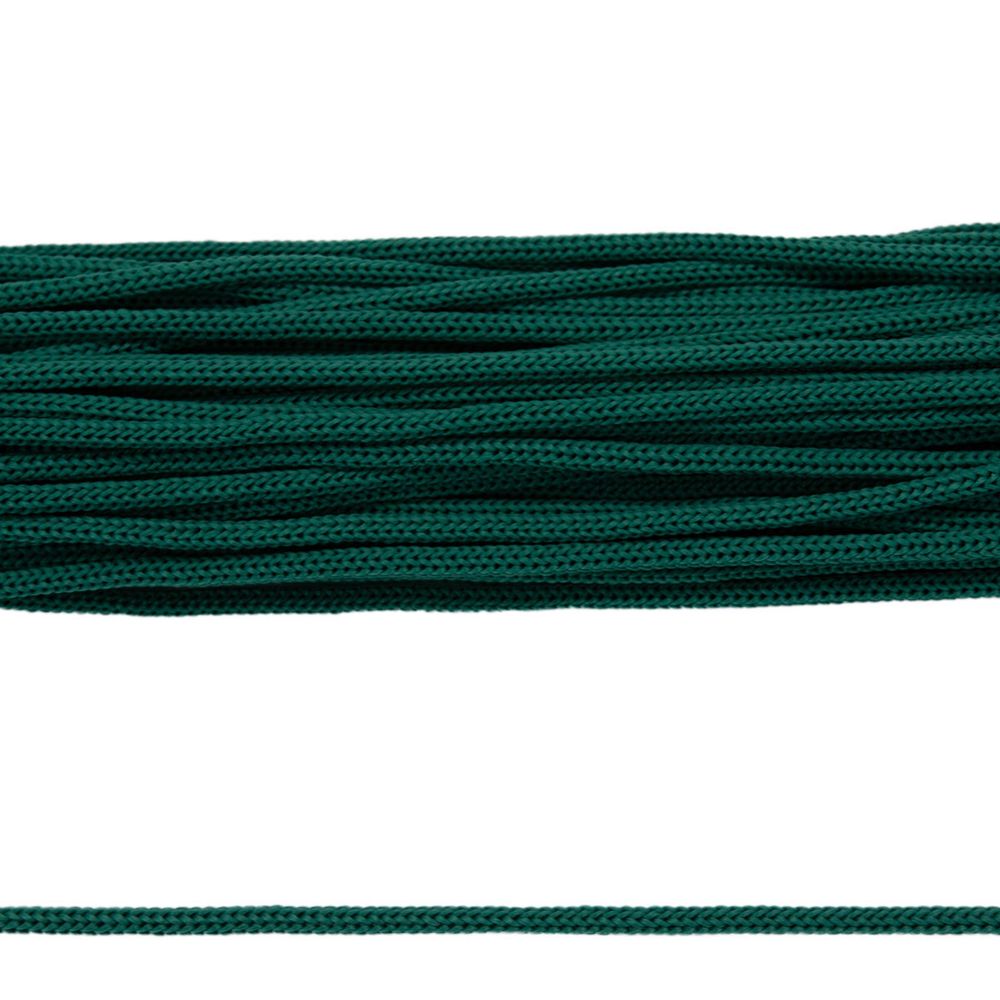 Шнур полипропилен круглый вязаный ⌀5.0 мм / 100 метров, 5-31 зеленый