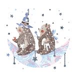 Алмазная (кристальная) мозаика Фрея, постер Верхом на луне, 30х30 см