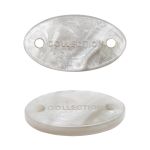 Украшение пришивное 15х9 мм, пластик, светло-серый, СВ_Т-24, 36 шт