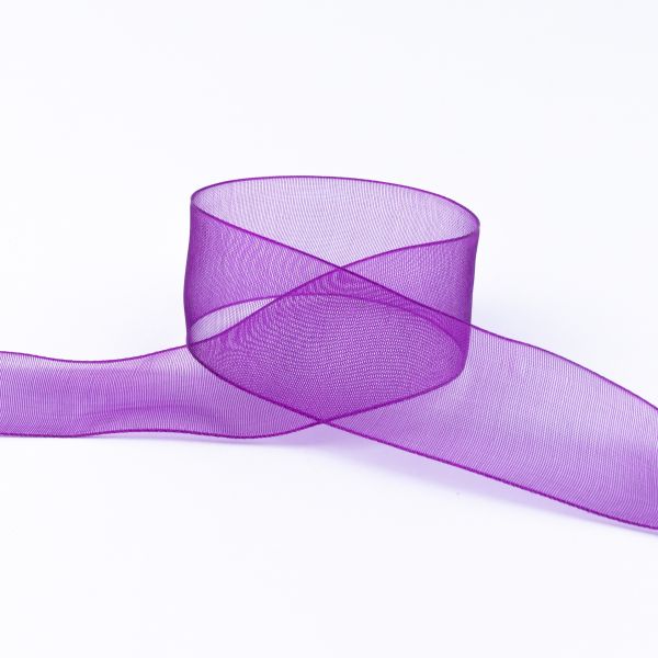 Лента капроновая (органза) 25.0 мм / 22.8±1 метра, 114 фиолетовый, Blitz OR-25