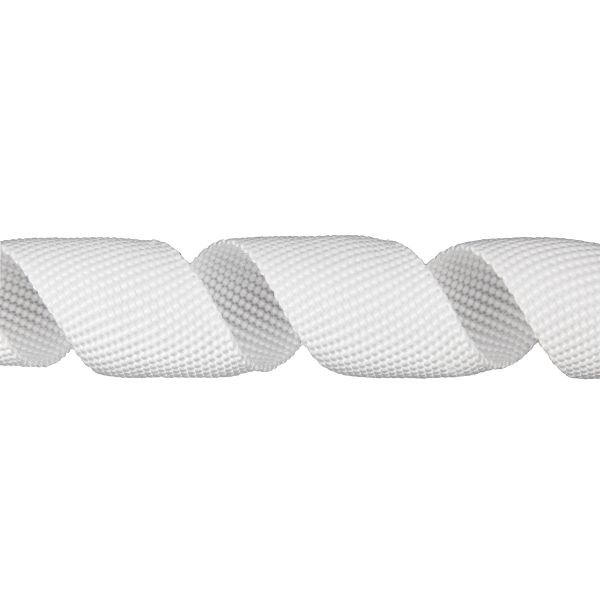 Стропа (ременная лента) 25 мм / 50 метров, толщ. 1.08 мм, [10 г/пог.м], 100% п/п, белый, Gamma G-25 W