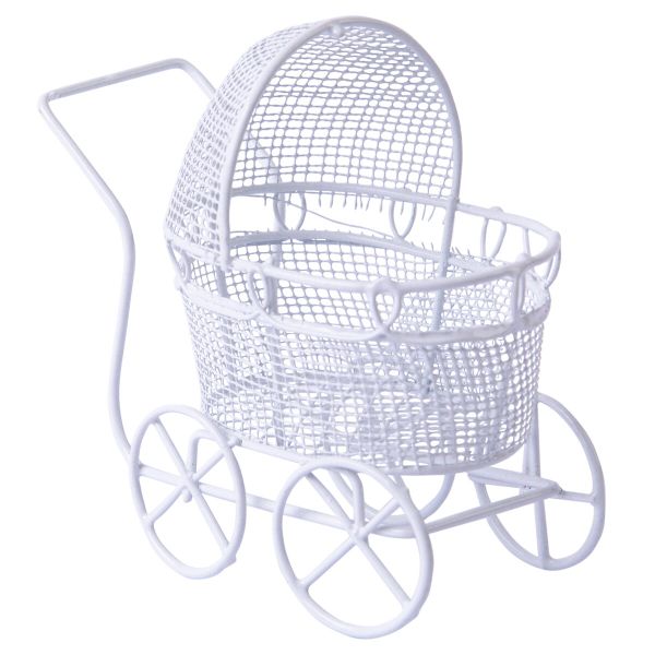 Миниатюра кукольная: Коляска металл 8х10 см, Blumentag MET-407