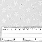 Ткань шитьё (прошва) 100 г/м², 150 см / 2 метра, TBY.Emb.8067.1.2, цв.01 белый