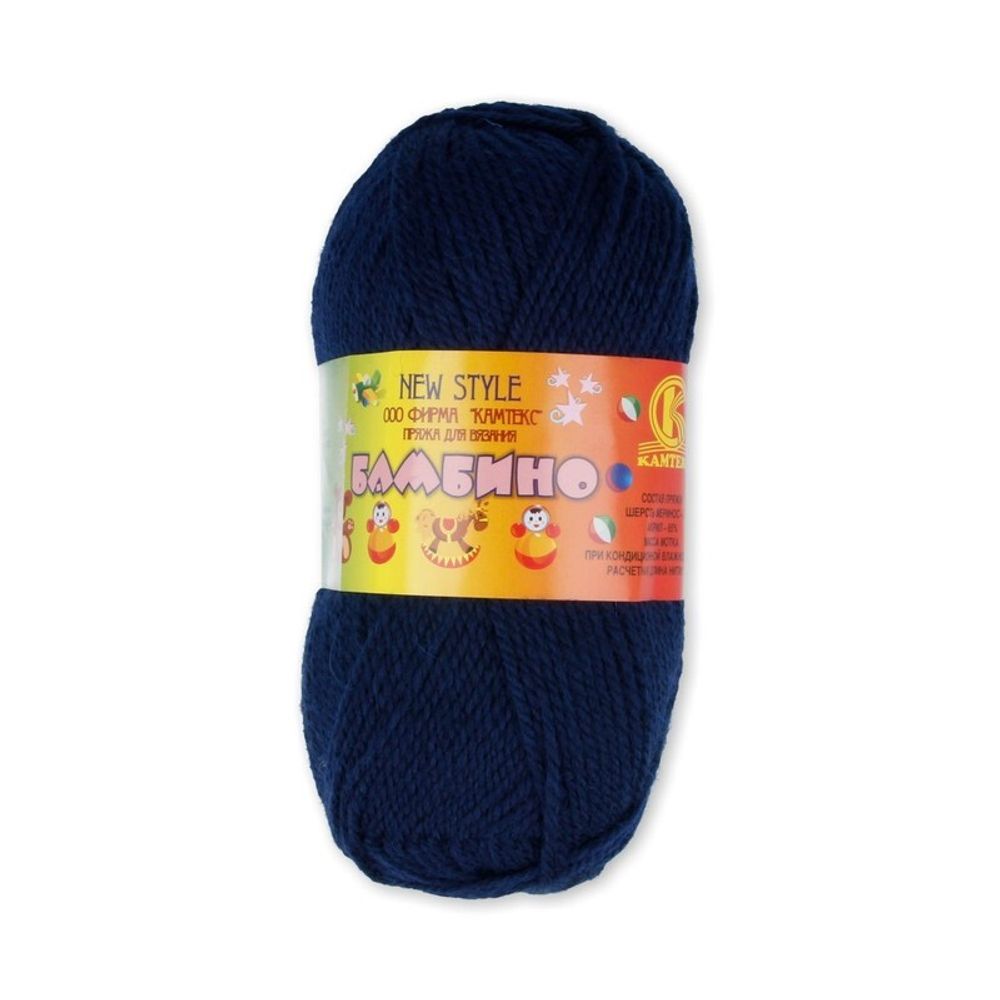 Пряжа Камтекс Бамбино / уп.10 мот. по 50 г, 150 м, цв.173 синий