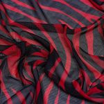 Сетка бельевая эластичная 100 г/м², шир.160 см / 50 метров, принт Зебра, цв.красный+черный /SZ025816.03/