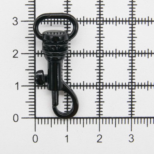 Карабин металл 10.0 мм (33х14 мм), черный глянец, 10 шт