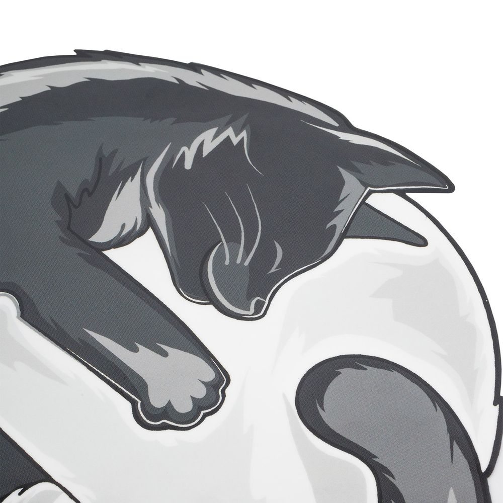 Термотрансфер 18.6х18 см, Коты инь ян, 5шт