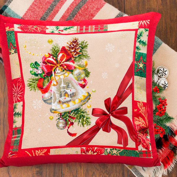 Набор для вышивания нитками Чудесная игла, Рождественский колокольчик, 16х23 см