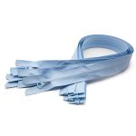 Молния спираль (витая) Т7 (7 мм) 1 зам., разъем., 60 см, скрытое звено, водонепрониц., 183 голубой, 5 шт