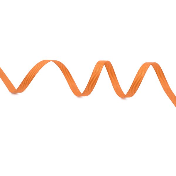 Лента репсовая (в рубчик) 6.0 мм, 046 т.оранжевый, уп.18,28 м