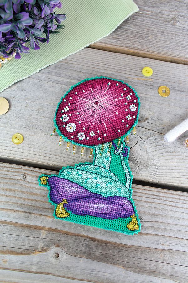 Набор для вышивания нитками МП Студия Р-1143, Нарядная змейка, 15х10 см