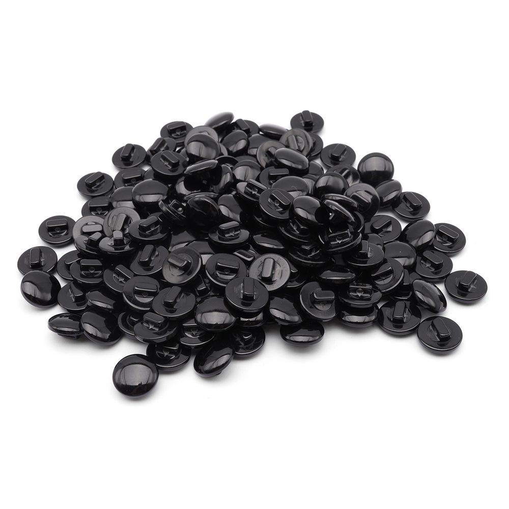 Пуговицы на ножке 13мм (черный глянец), КЗ1, 144 шт