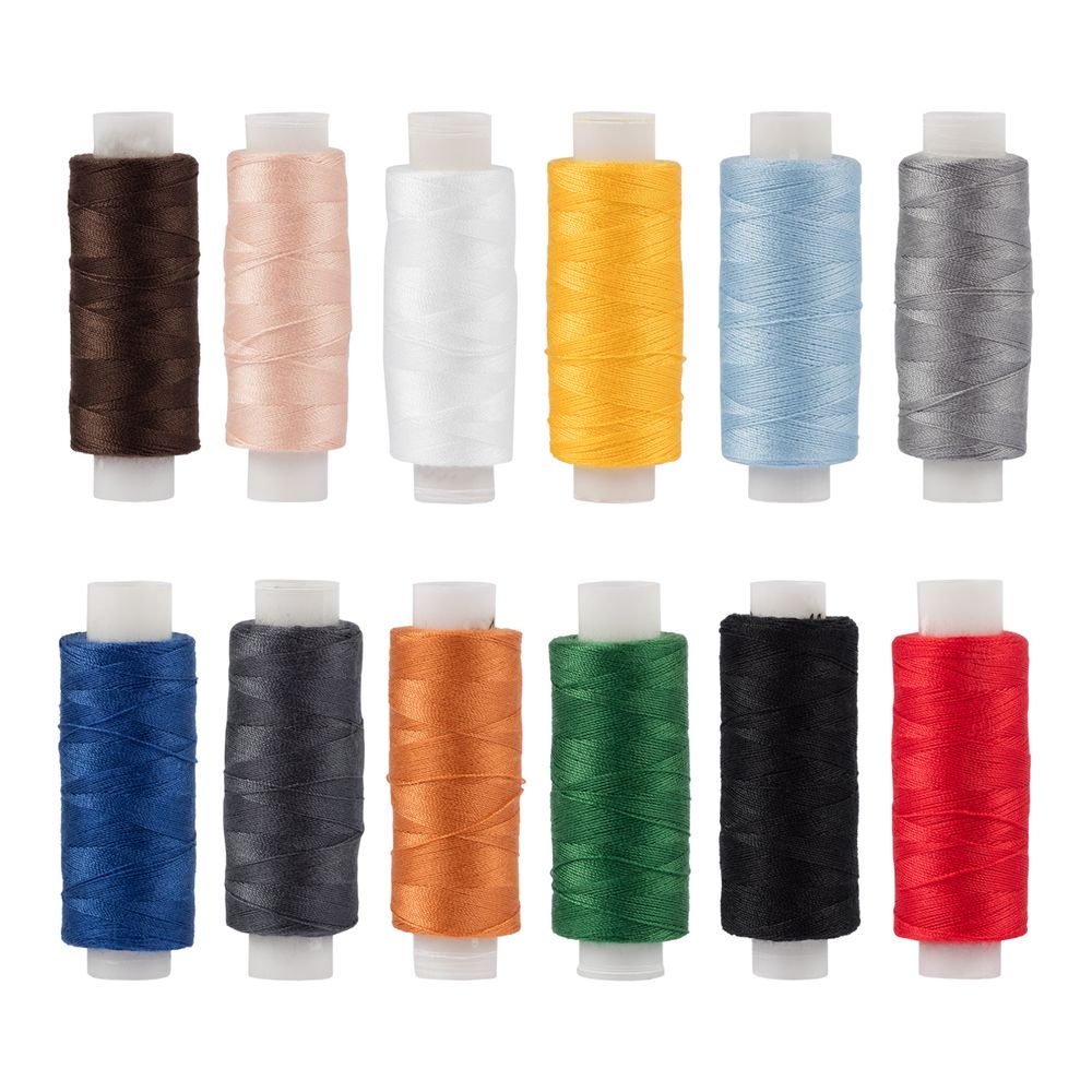 Швейные армированные нитки (набор) ПНК им.Кирова 45ЛЛ, 150 м / 12 кат., Круглый год, ассорти