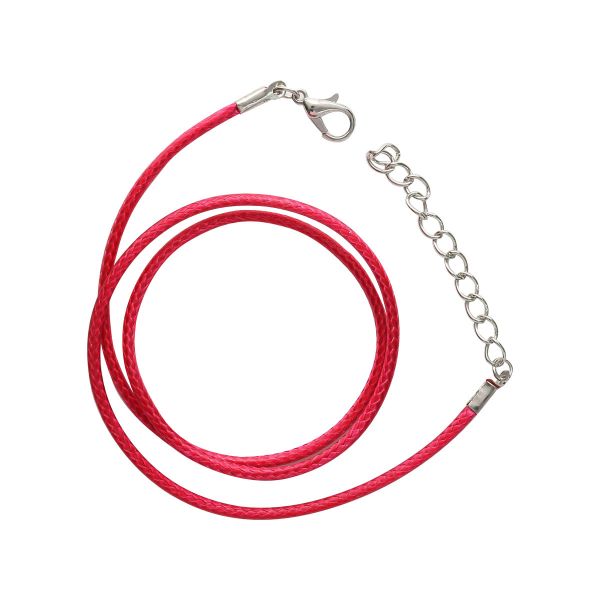 Шнур вощеный с замком, 2мм, 45см. Astra&Craft (47 малиновый), 4AR343