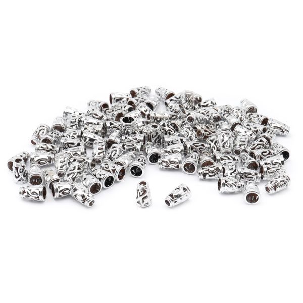 Наконечник для шнура металл колокол ⌀4/7 мм, 14,5х9 мм, никель, 100 шт