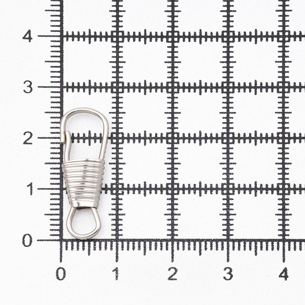 Карабин-крючок металл 04 мм (25х8 мм), никель, 100 шт