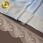 Кружево на сетке 70 мм, 2107 цв.W0115 молочный уп.13.71м, Kruzhevo