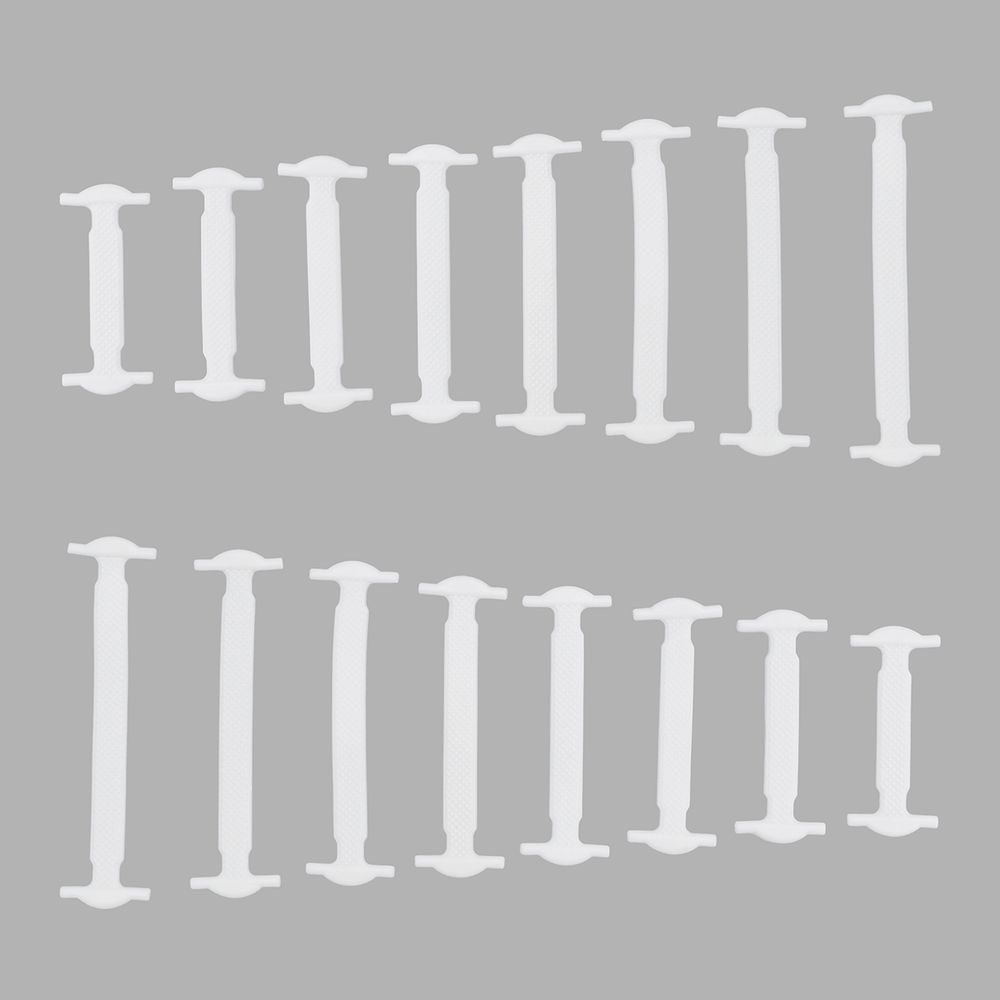 Шнурки для обуви эластичные силикон 16 шт, белый