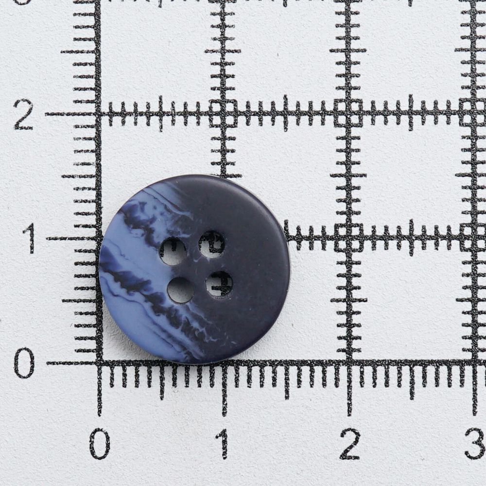 Пуговицы 4 прокола 24L=15 мм, пластик, col.E темно-синий, 36 шт, CN2824