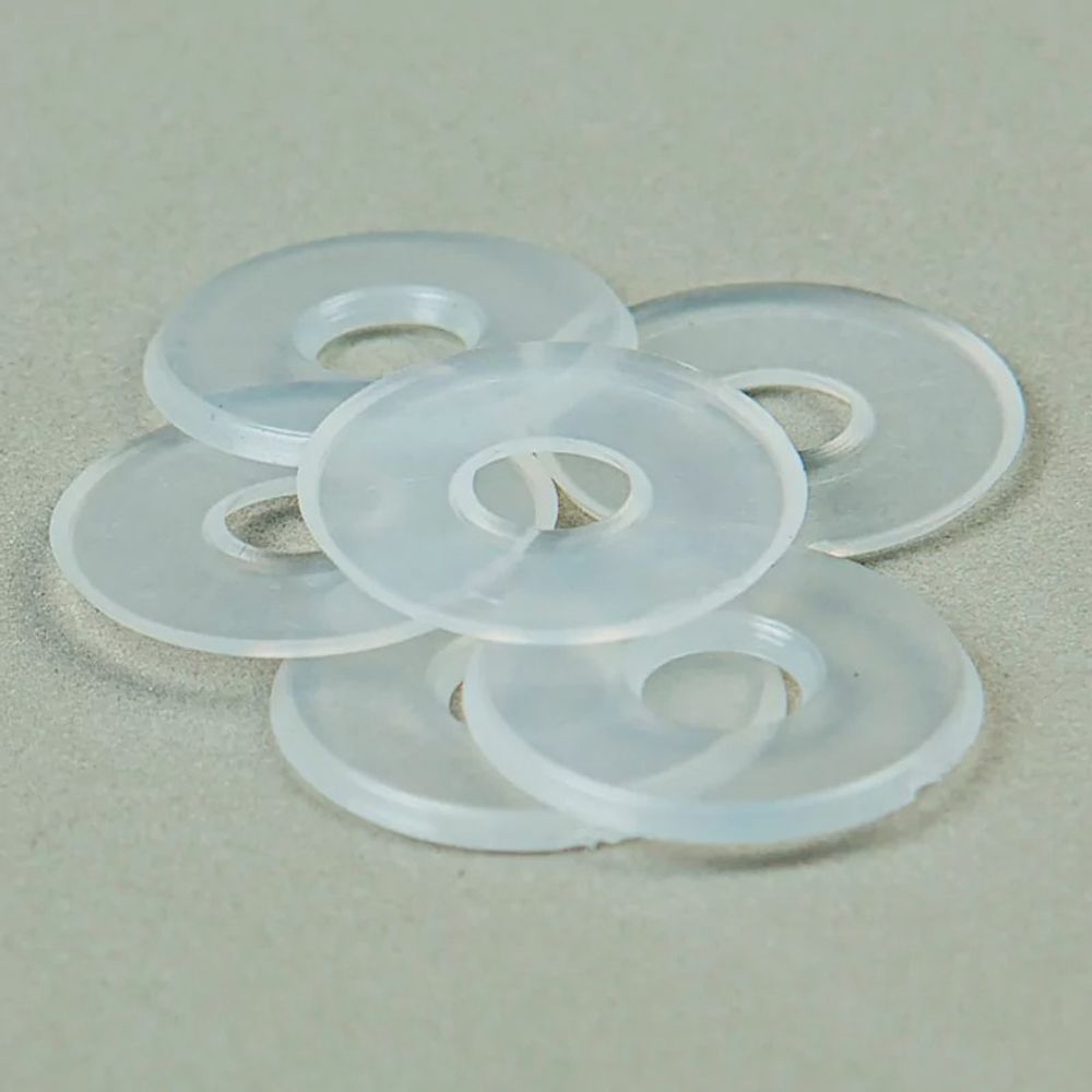 Кольцо уплотнительное пластик под кнопку ⌀6.5 мм (внешн. 11 мм), ≈1000 шт