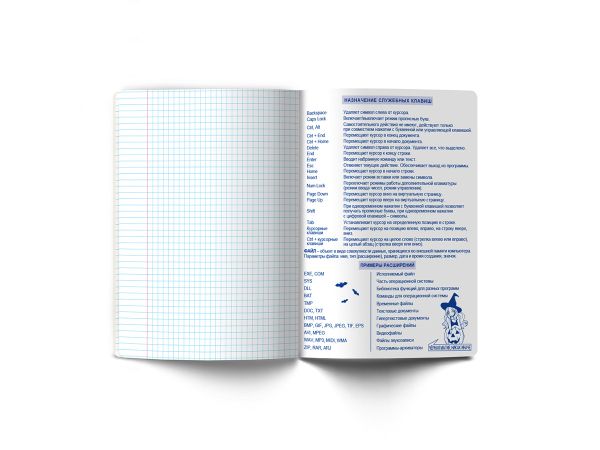 Тетрадь со справочным материалом Ковен тайных знаний, A5+ 48 л. на скобе 65 г/м², белизна 100%, 10 шт, клетка, 00861 Информатика, Светоч 48Т7