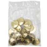 Часть кнопки Альфа (S-образная) ⌀22 мм (A-часть), 5/22 золото мет. мятая, 20 шт