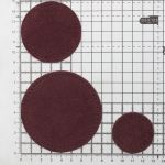 Набор заплаток пришивных из замши, круг ⌀4см, 6см и 8см, с перфорацией, 3 шт, 100% кожа (31 бордовый), 59401