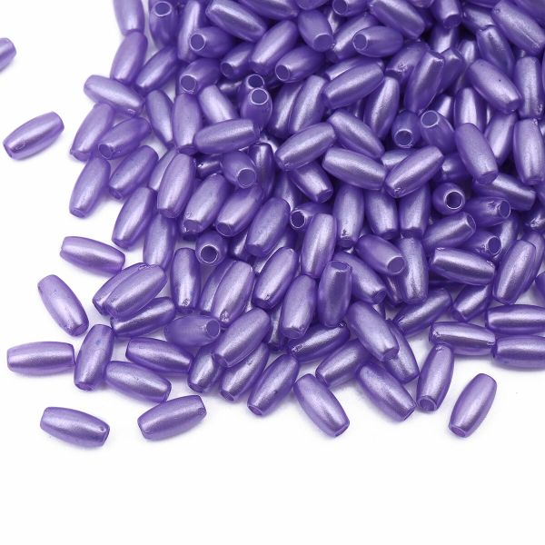 Бусины пластик (жемчуг) 3х6 мм, 15 г, Astra&Craft (фиолетовый), 4AR293/294