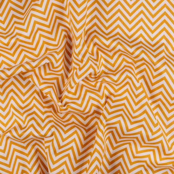 Ткань для пэчворка Peppy Бабушкин сундучок, отрез 50х55 см, 140 г/м², БС-14 зигзаг я.желтый, Peppy