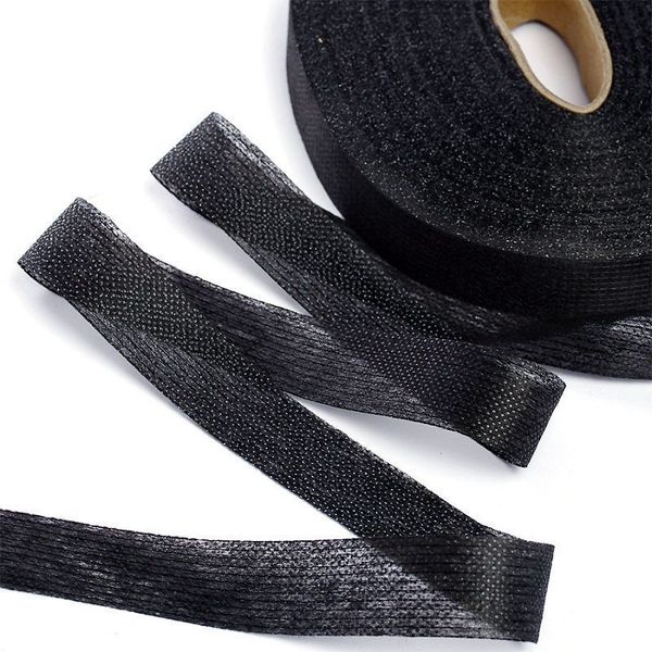 Лента клеевая нитепрошивная по долевой 25.0 мм / 100 метров, черный, Брючникофф