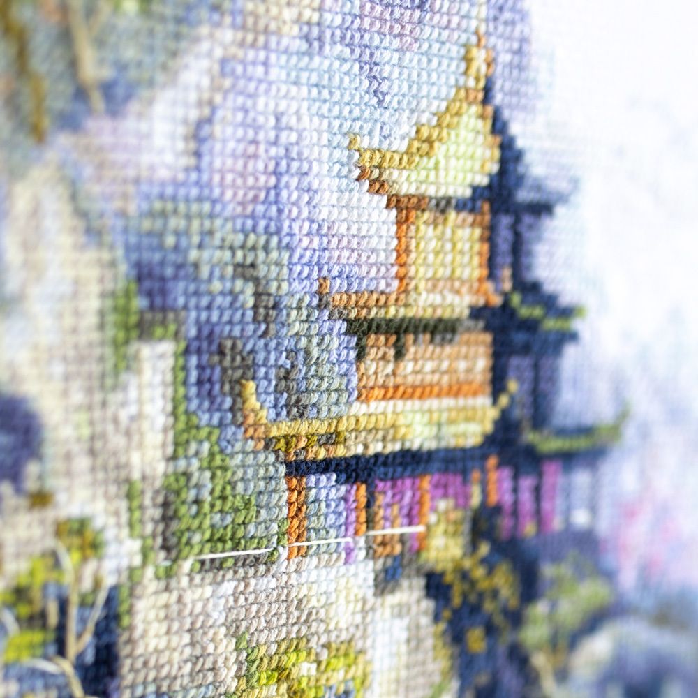 Набор для вышивания нитками Чудесная игла, Безмятежное утро, 30х30 см