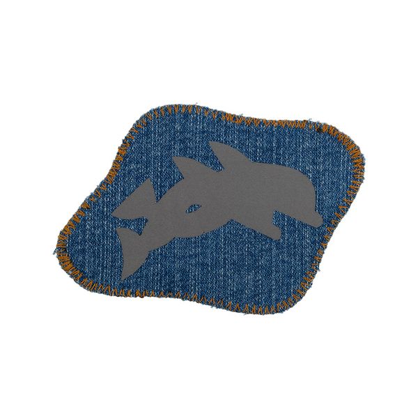 Термоаппликация светоотражающая №2, 6 шт, Дельфин 10.5х8.5 см, Blitz