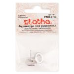 Швензы 12х12 мм, 10 шт (5х2 шт), 01 под серебро, белый, Zlatka FMK-H13