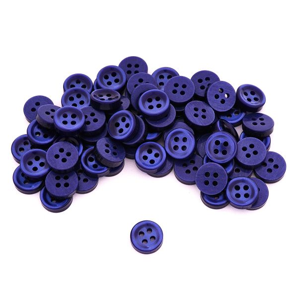 Пуговицы 4 прокола 18L=11 мм, col.03 т. синий, 72 шт, CBM-127
