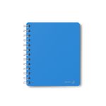 Записная книжка с пластиковой обложкой, тиснение серебряной фольгой, 500 мкр, на гребне, A6 80 л., 4 шт, клетка, Голубая 01047, Светоч 80ЗК33