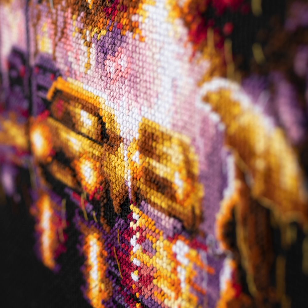 Набор для вышивания нитками Чудесная игла, Огни ночного города 20х27 см