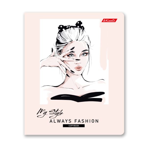 Тетрадь ученическая общая, выборочные блёстки, A5+ 40 л. на скобе 65 г/м², белизна 100%, 10 шт, клетка в термоусадочной пленке, 000472 От кутюр, Светоч 40ТСК5_5_2_1