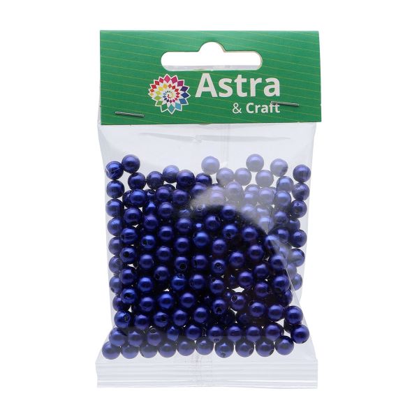 Бусины пластик (жемчуг) ⌀4 мм, 25 г, Astra&Craft (MH.КР.06.A33.02 синий)