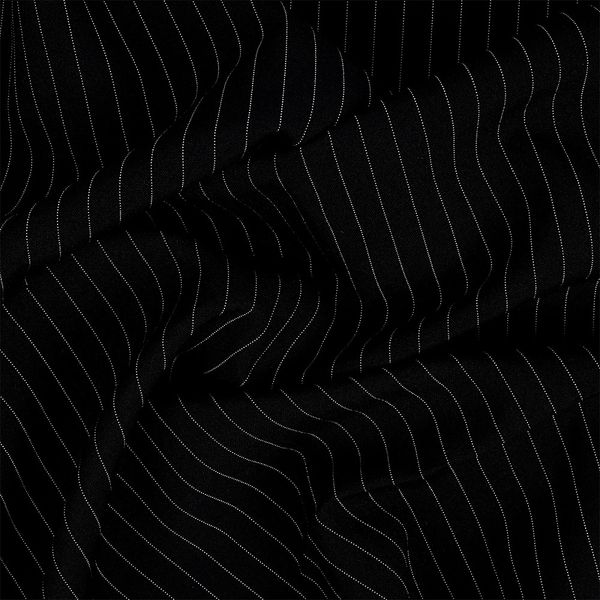 Габардин кач-во Фухуа 180 г/м², 150 см / 1 метр, в полоску, TBY.Gbf.st.24102.1.1.1, цв.01 черный